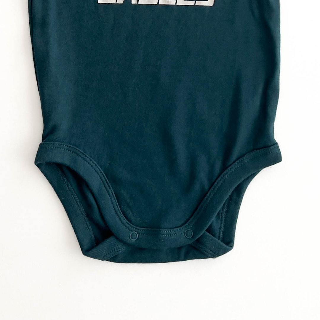 DARK GREEN COTTON PRINT ONESIE