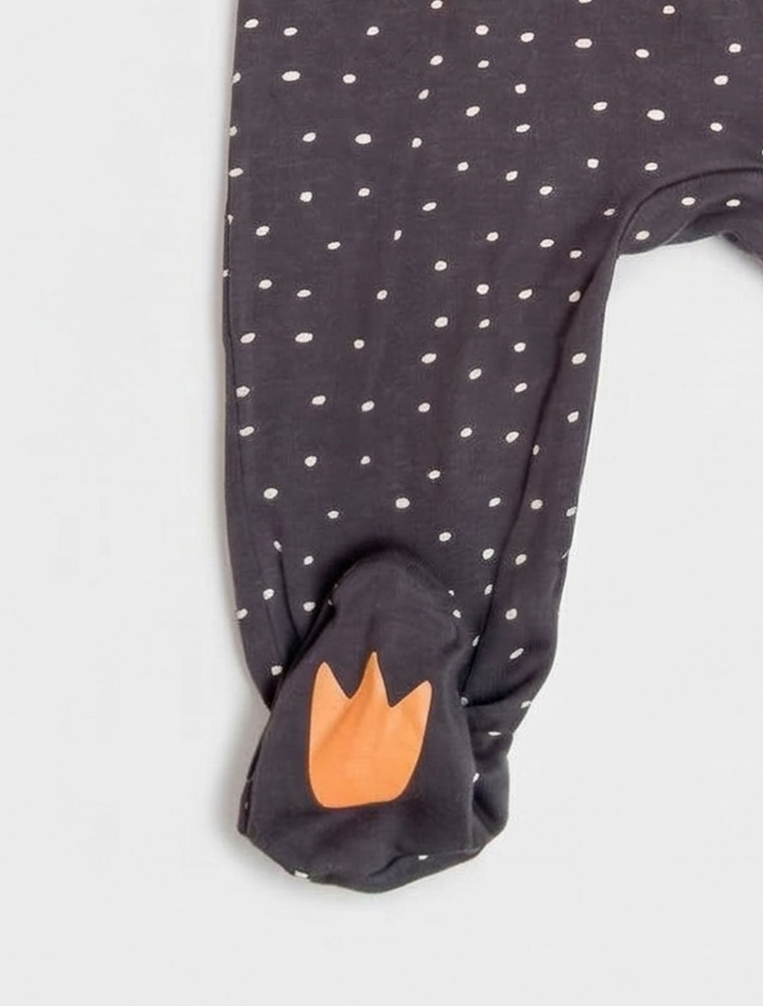 GREY PENGUIN BUTTON SLEEPSUIT