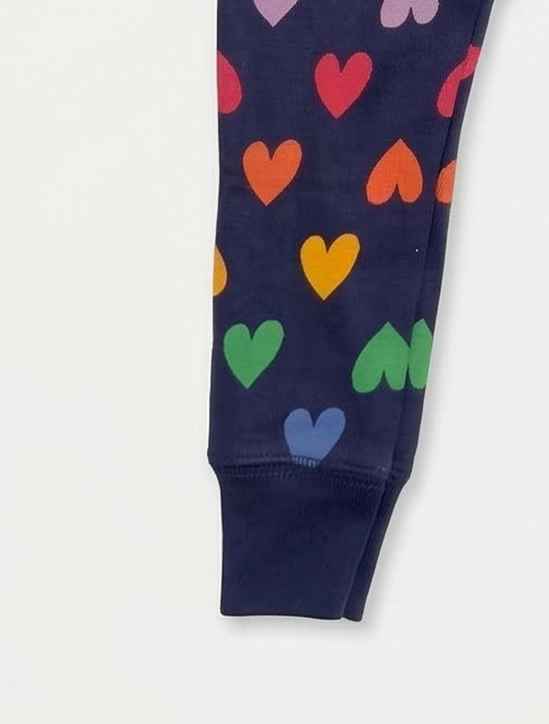 NAVY BLUE LOVE PRINTED ZIPPER ROMPER