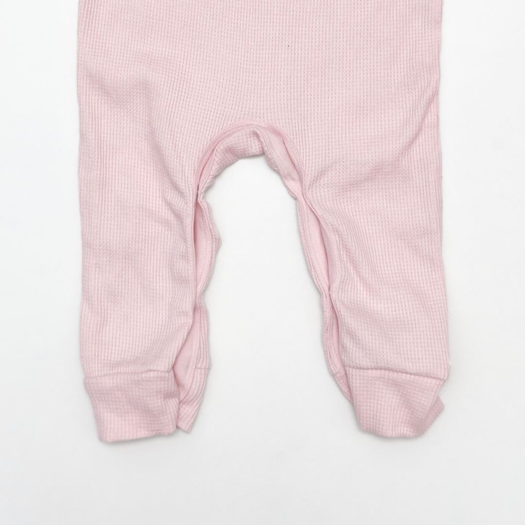BABY PINK KNITTED ROMPER