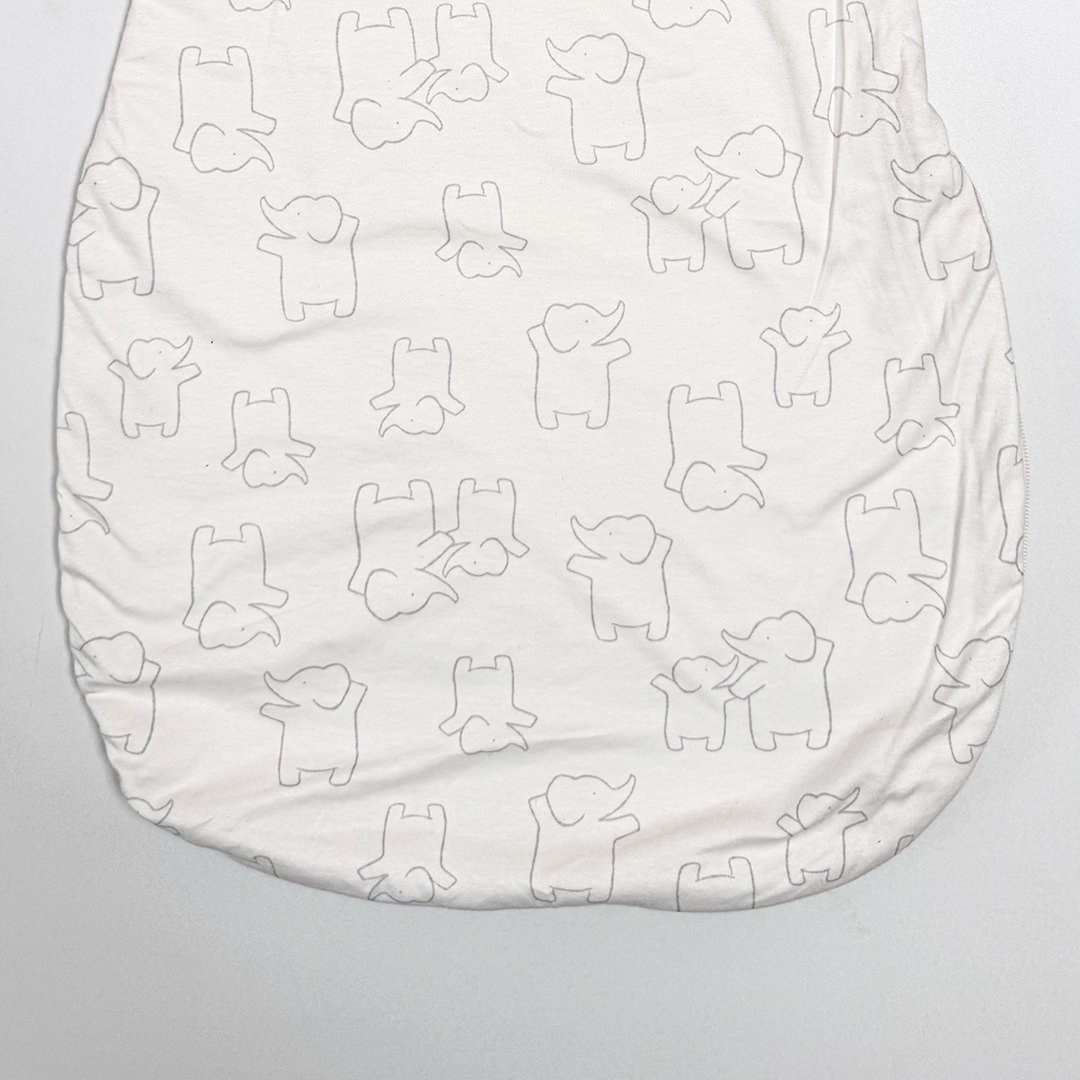 OFF WHITE ELEPHANT PRINTED SLEEPING BAG