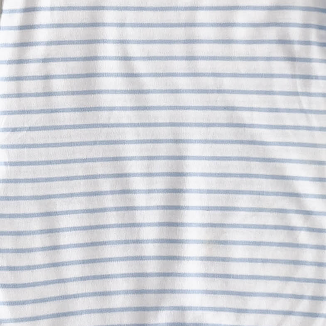 BLUE AND WHITE BOYS STRIPED JUMPSUIT