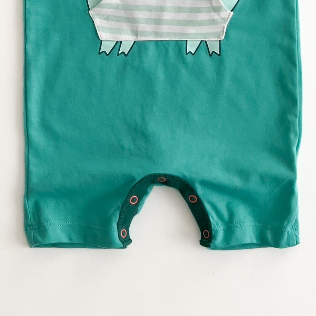 Green crocodile print jumpsuit