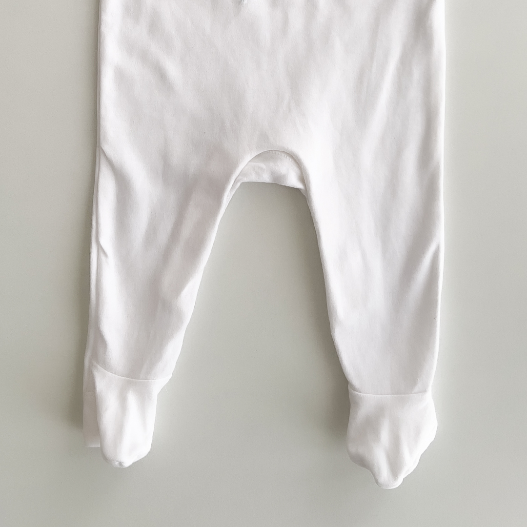 WHITE SNOWMAN SLEEPSUIT