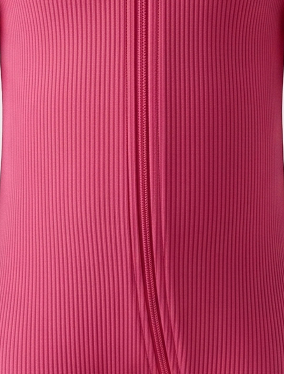 Hotpink ribbed zipper sleepsuit