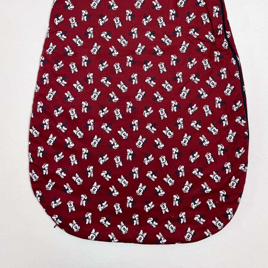 MAROON MICKEY PRINTED SLEEPING BAG