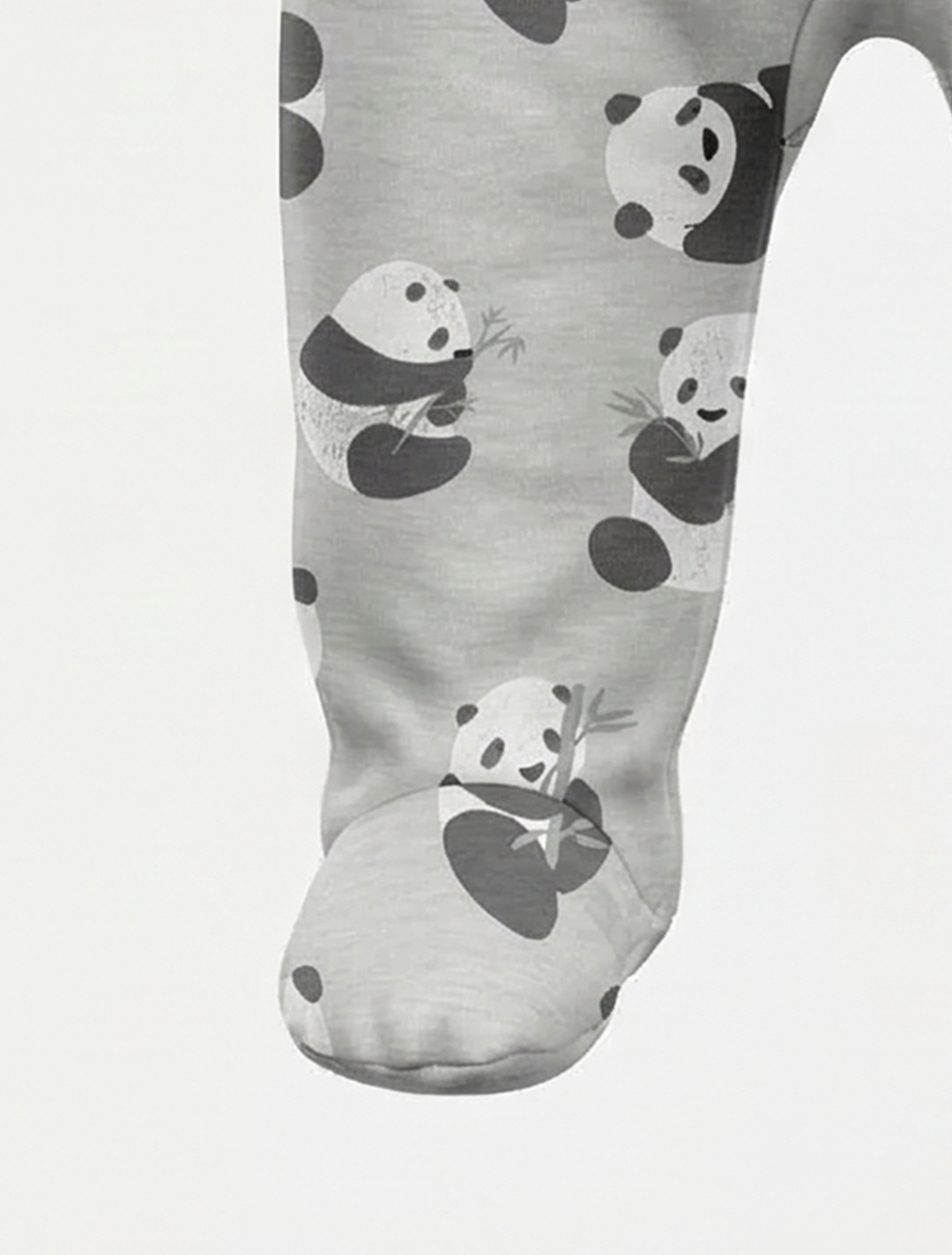 PANDA PRINTED ZIPPER SLEEPSUIT