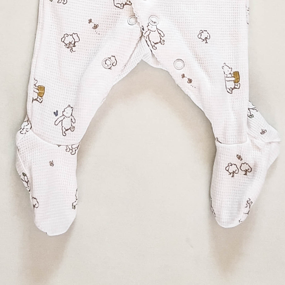 WHITE PHOO KNITTED SLEEPSUIT