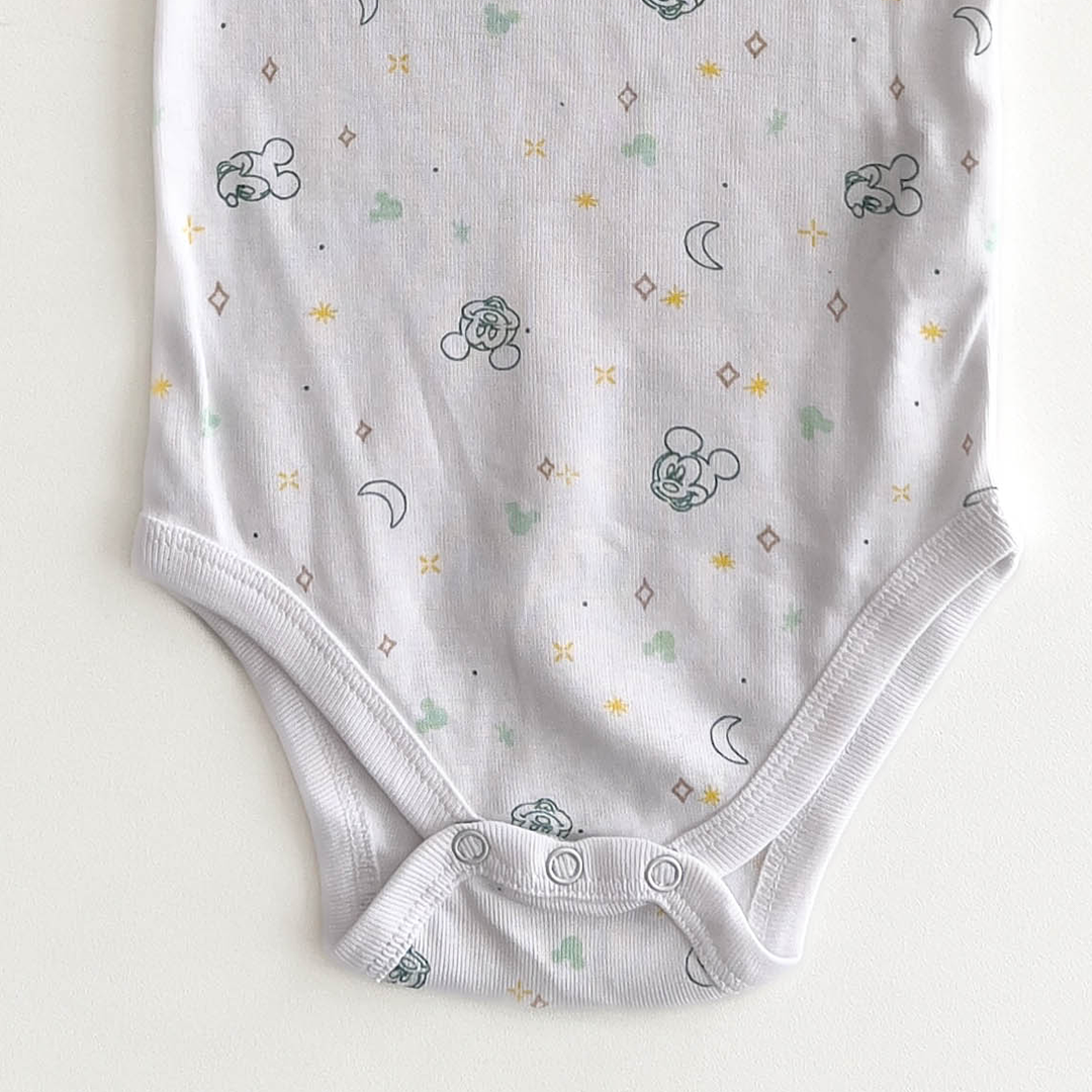 DISNEY BABY WHITE MICKEY PRINT ONESIE