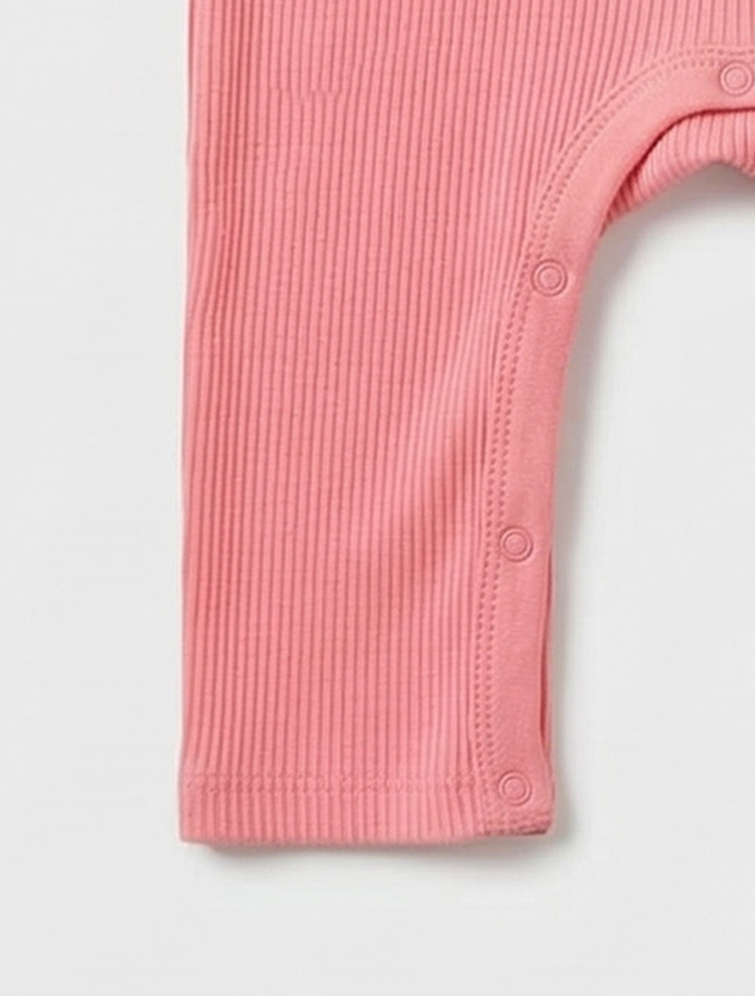 PINK PEACH RIBBED ROMPER