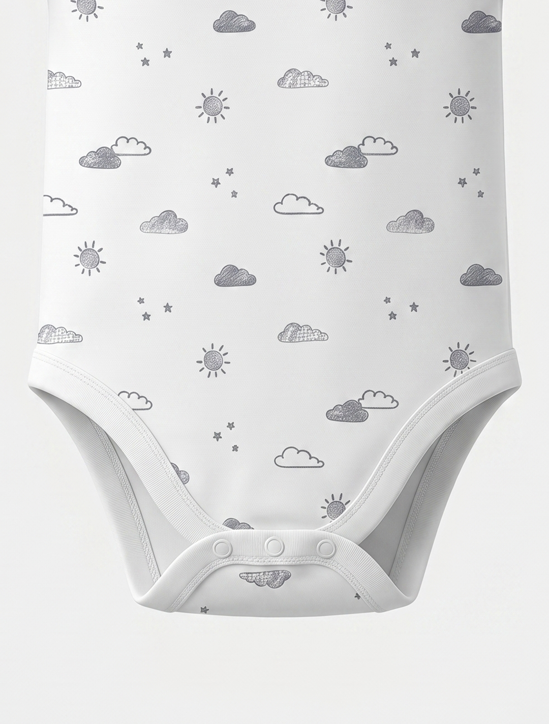 WHITE PRINTED ONESIE