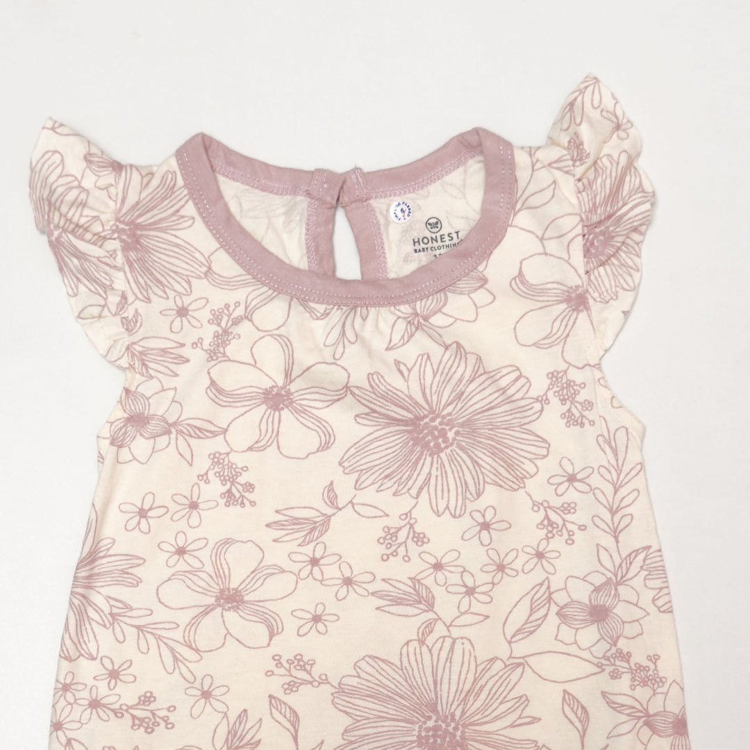 LAVENDER FLORAL RUFFLED JUMPSUIT