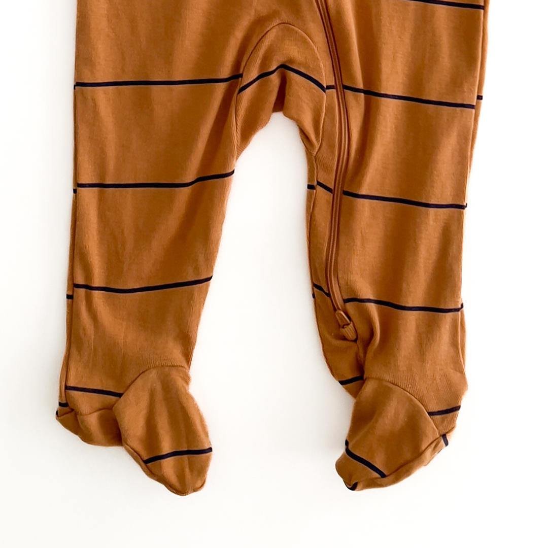 BLACK STRIPED SLEEPSUIT