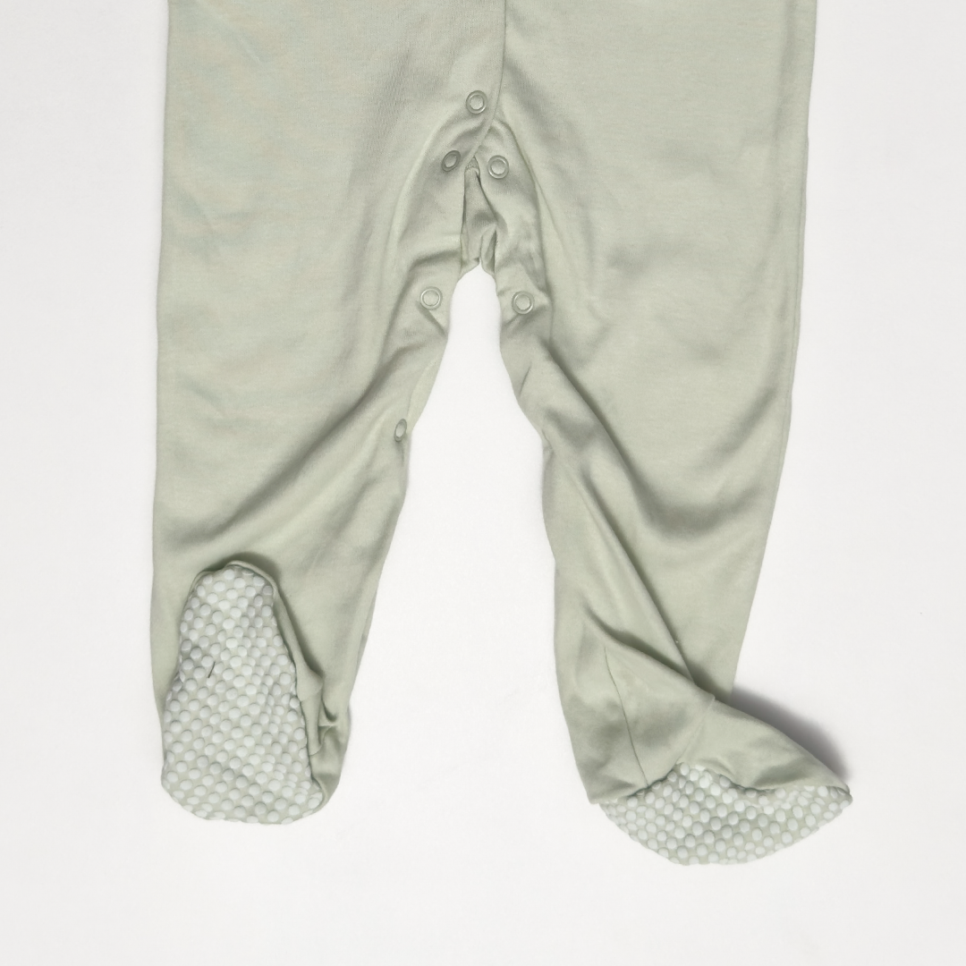 SAGE GREEN BLOSSOM PRINTED SLEEPSUIT