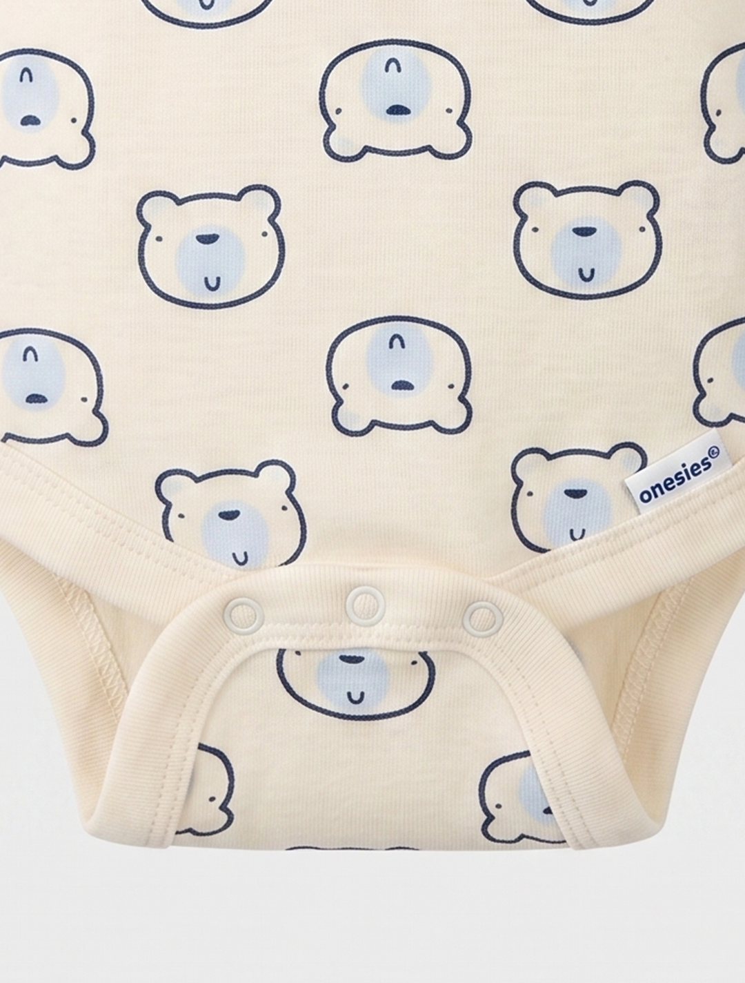 OFF WHITE BEAR PRINTED ONESIE