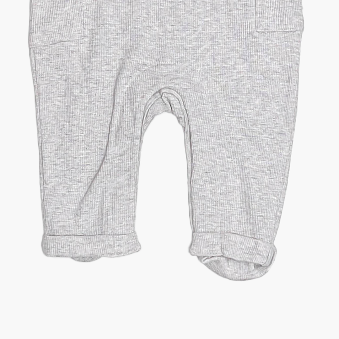 GREY KNITTED PRINTED DUNGAREE