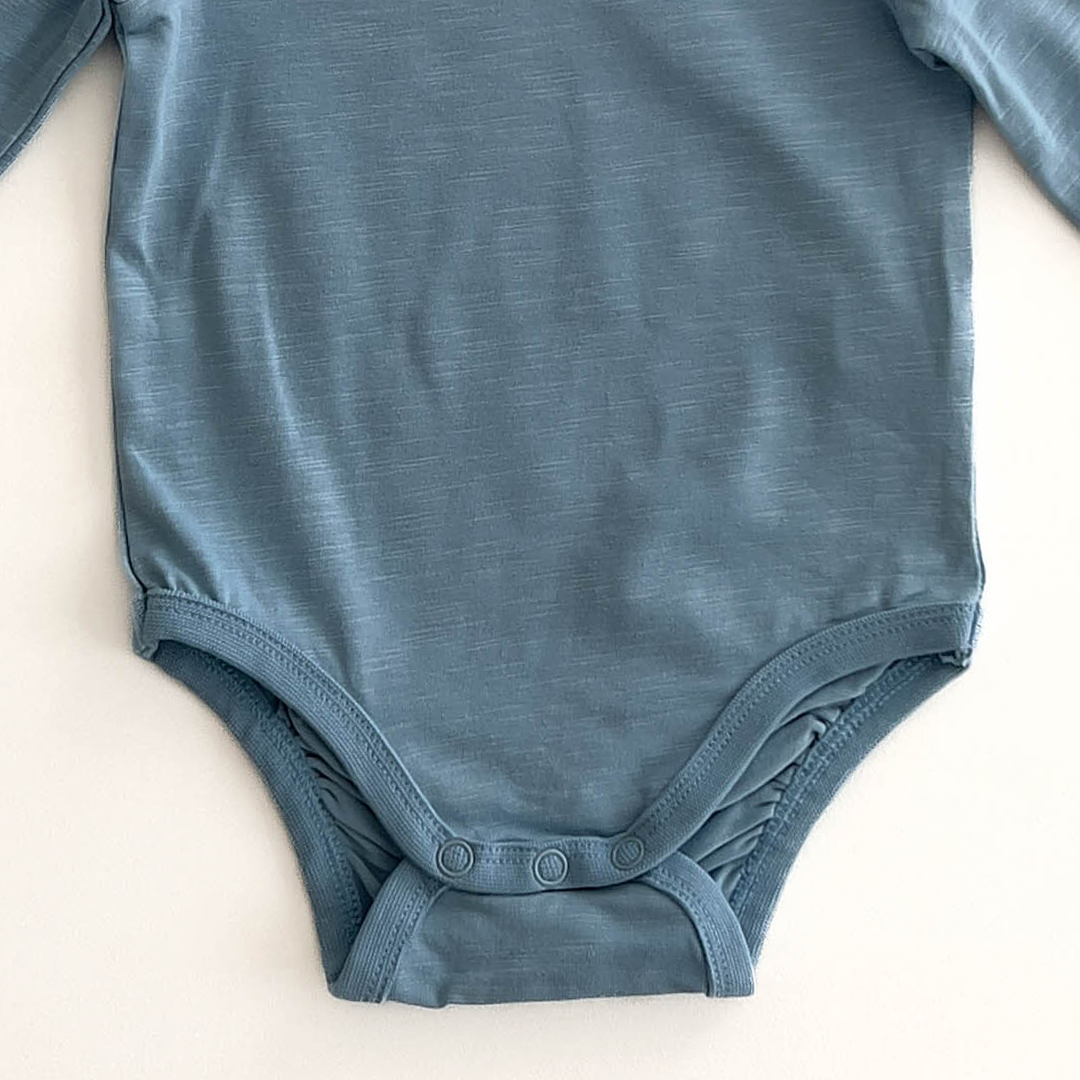 BLUE PLAIN COTTON ONESIE
