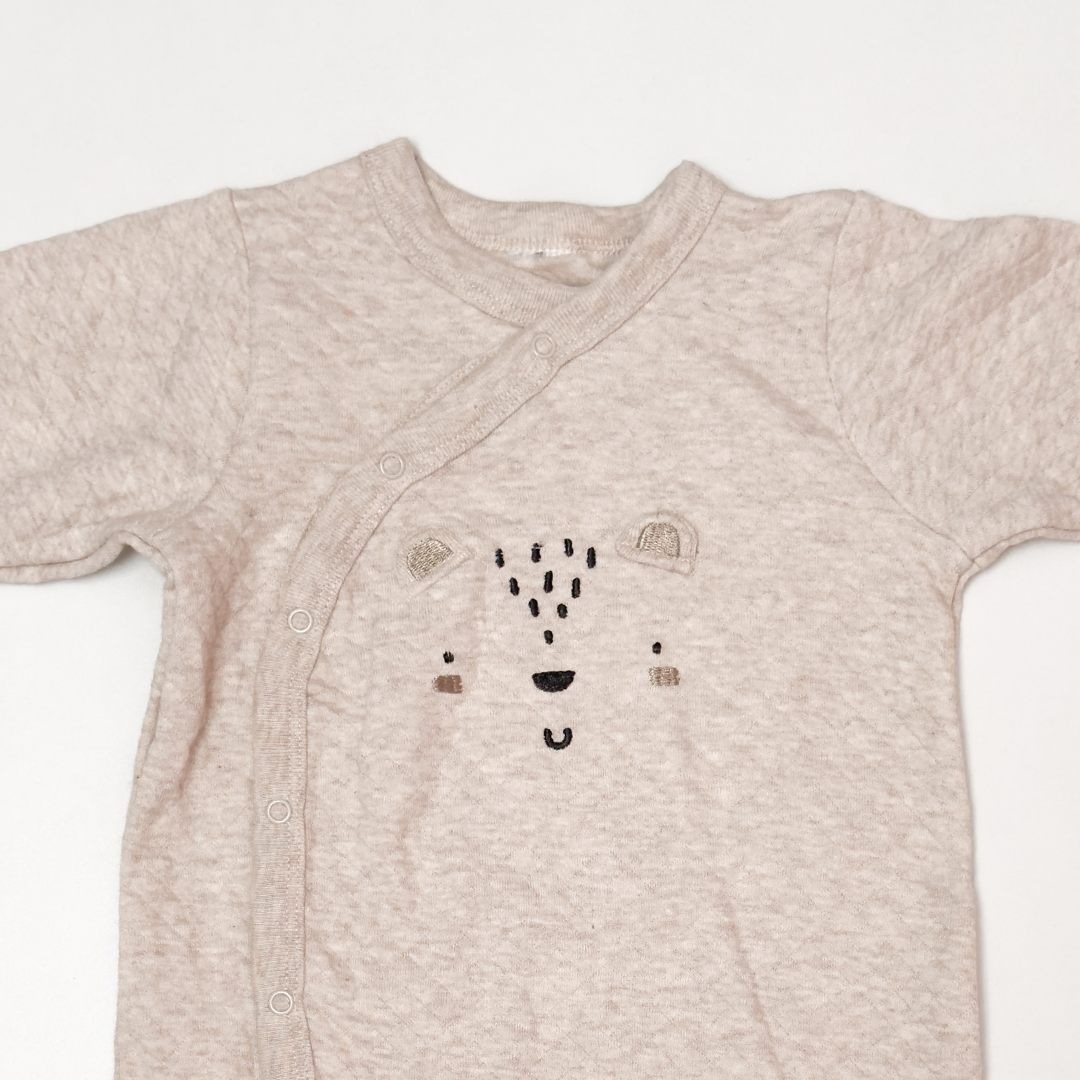 OAT PASTEL QUILTED JERSEY SLEEPSUIT