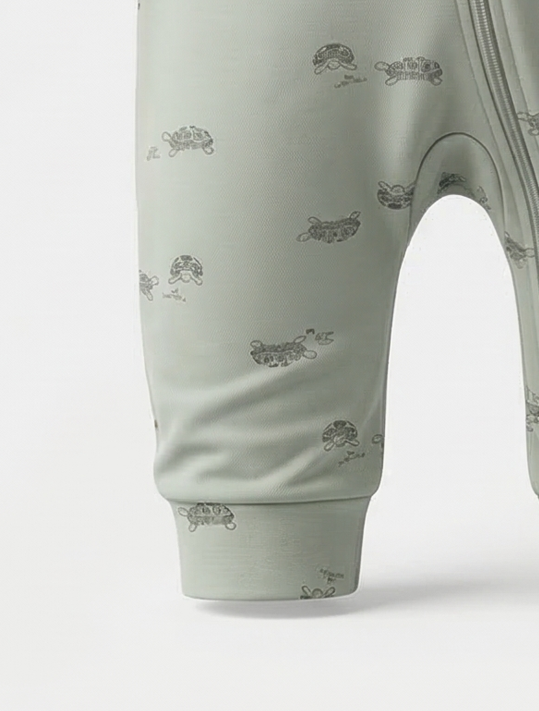 Sage green tortoise viscous patterned romper