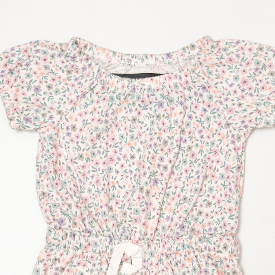 PINK FLORAL FULL ROMPER