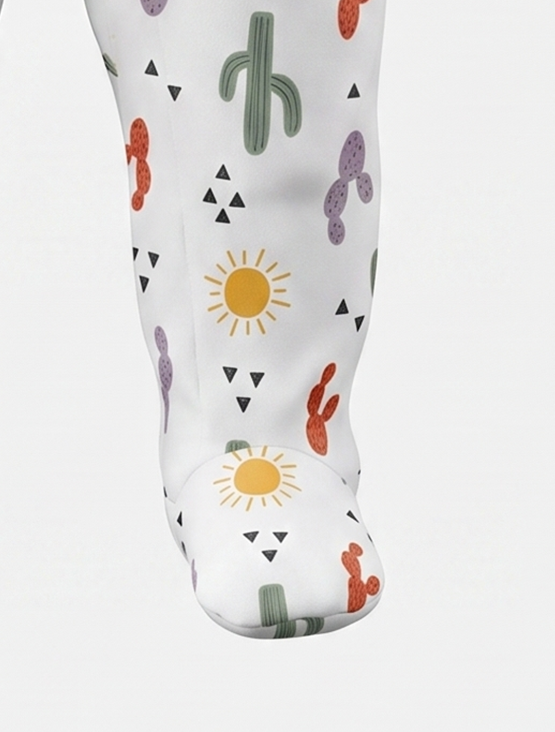 Green cactus printed sleepsuit