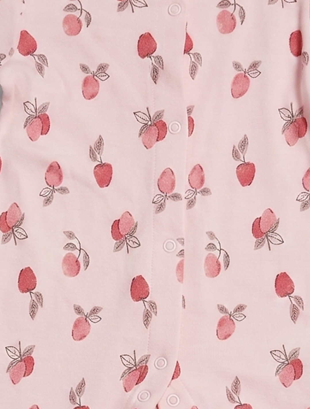 Pink printed button sleepsuit