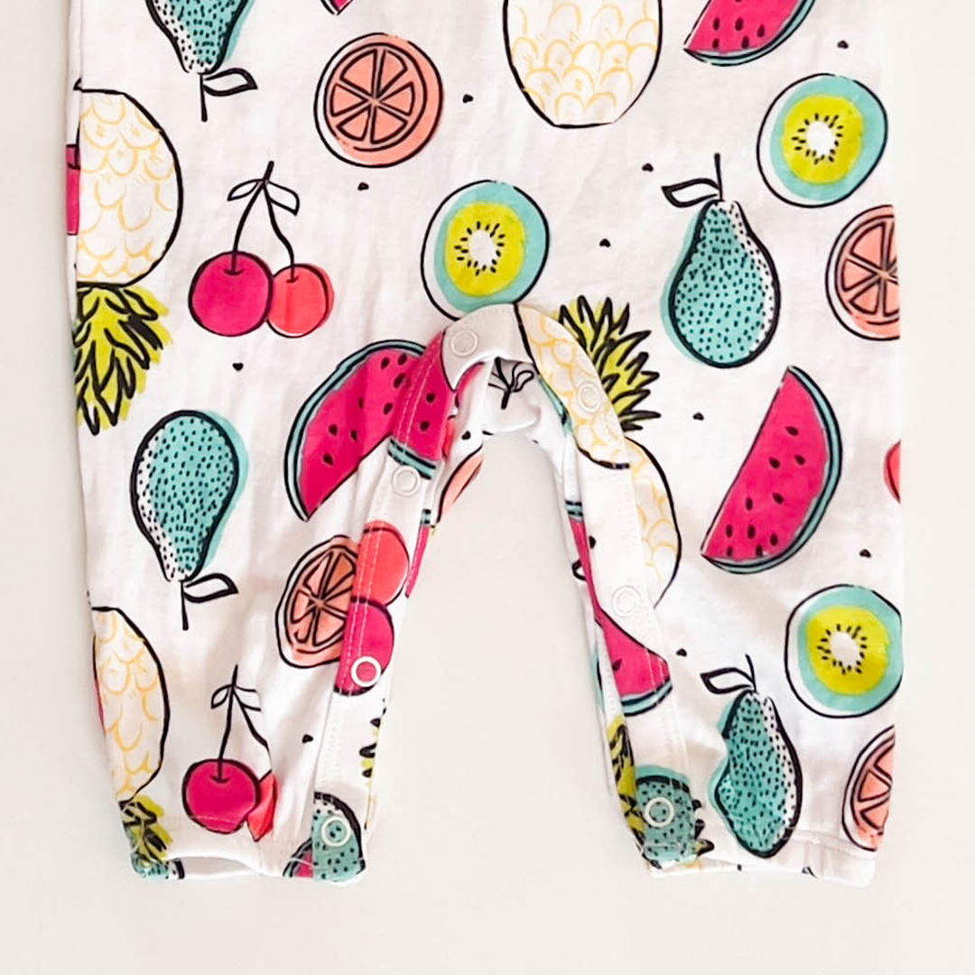 FRUIT PRINT TIED ROMPER
