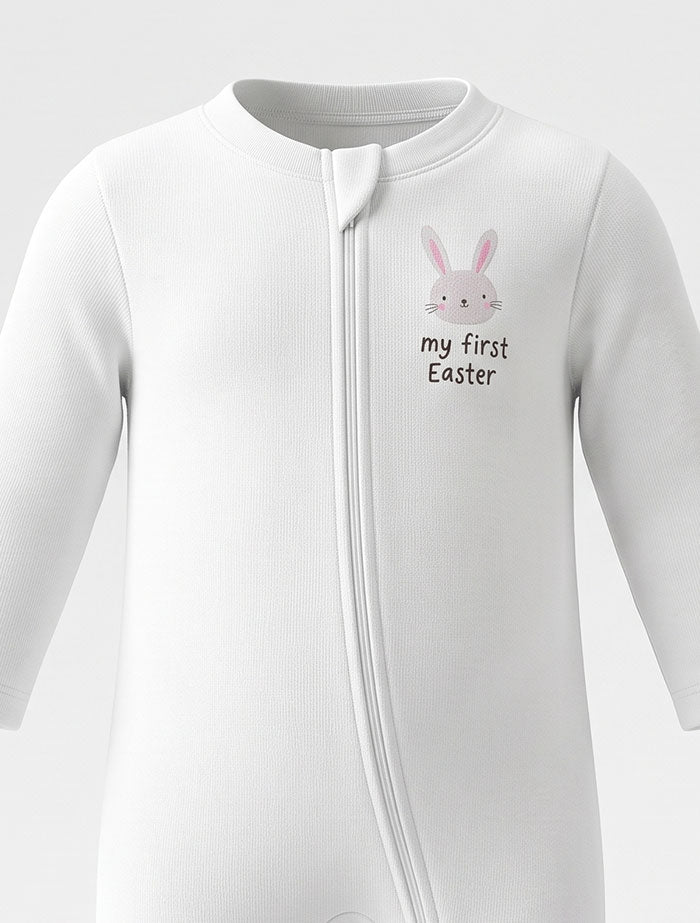 First easter 2 way zipper sleepsuit