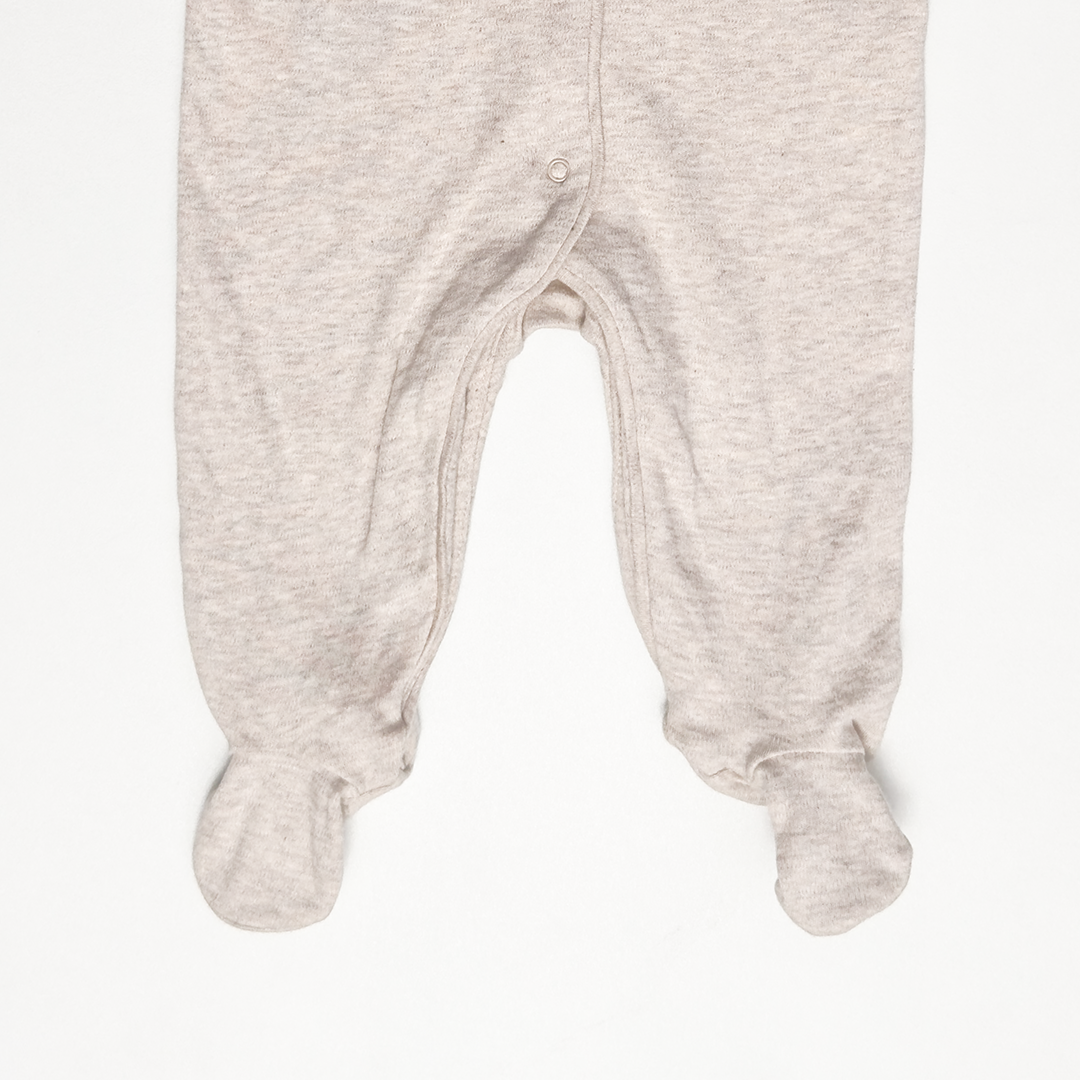 BEIGE BUTTON TYPE SLEEPSUIT