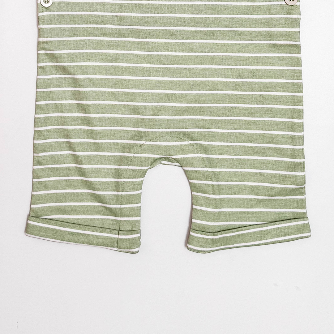 SAGE GREEN STRIPED DUNGAREE