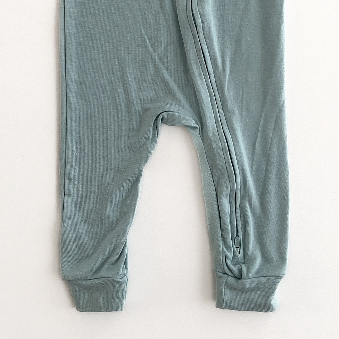 AQUA BLUE PLAIN ROMPER