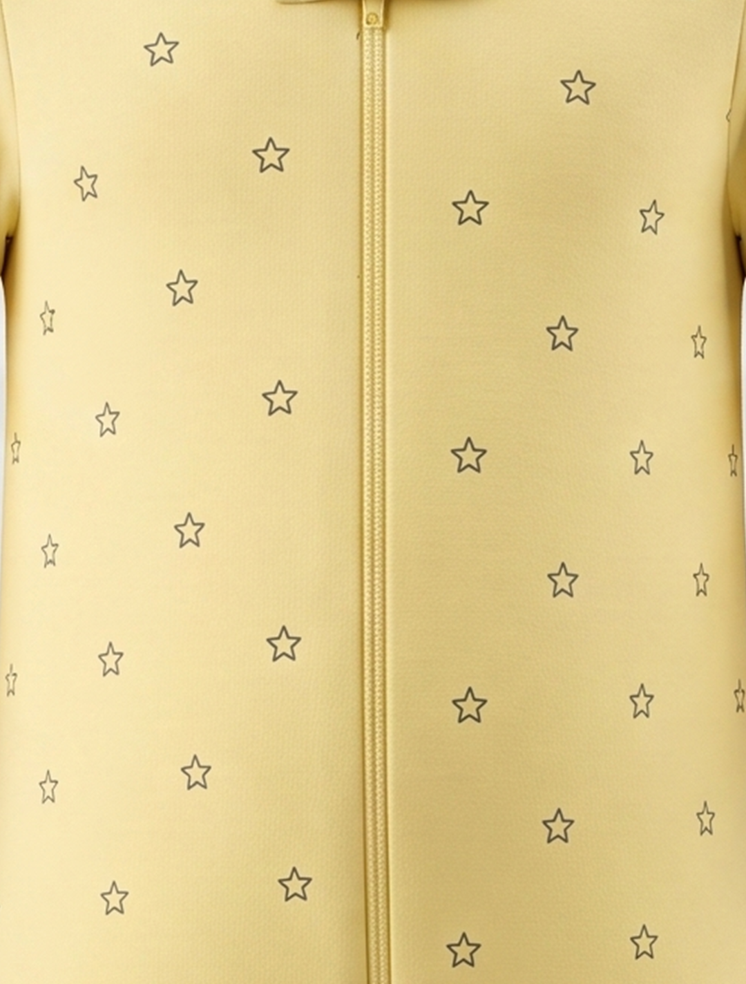 Yellow star zipper sleepsuit