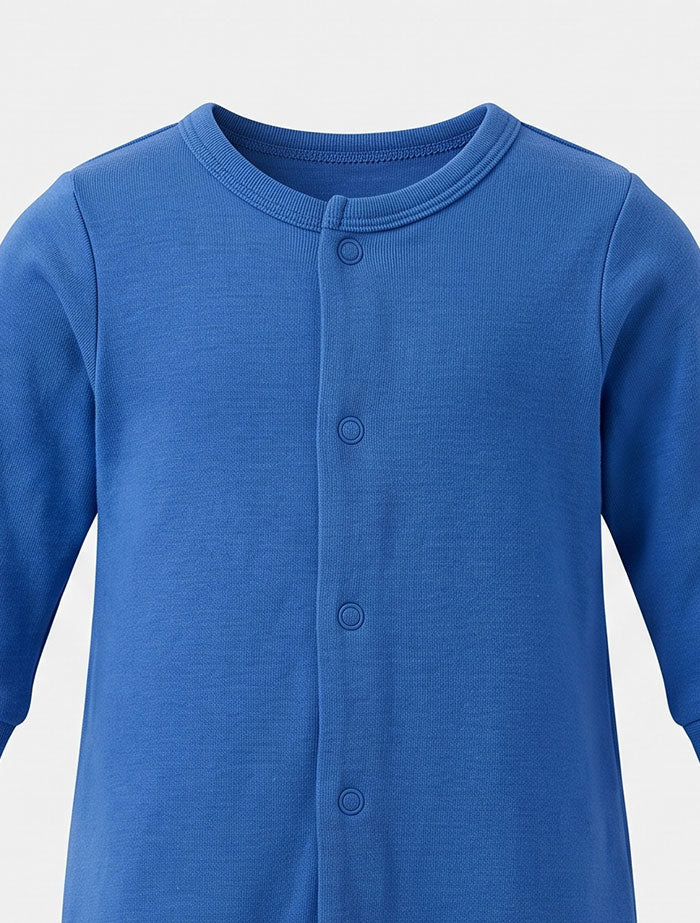 Royal blue button sleepsuit