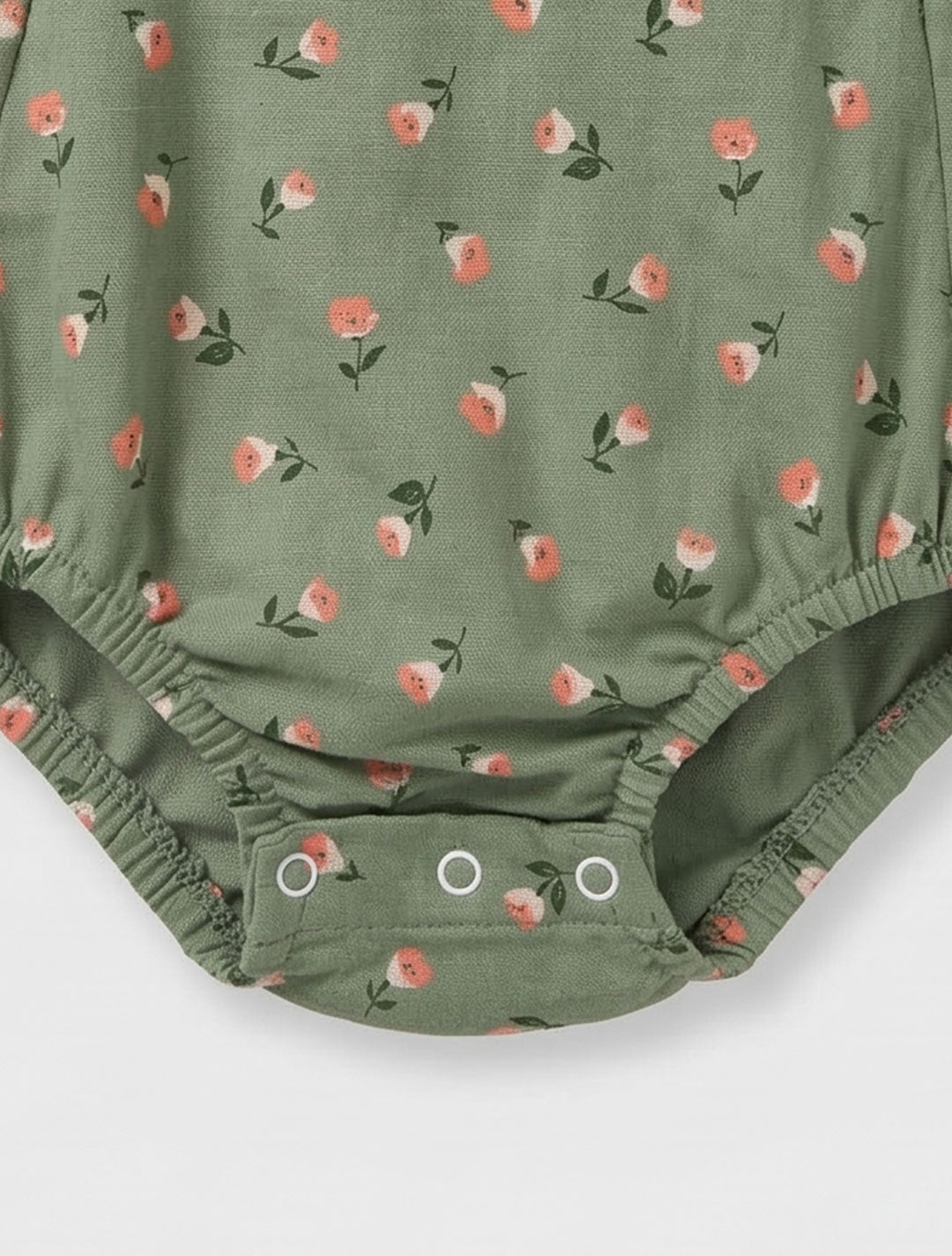 GREEN FLORAL DUNGAREE