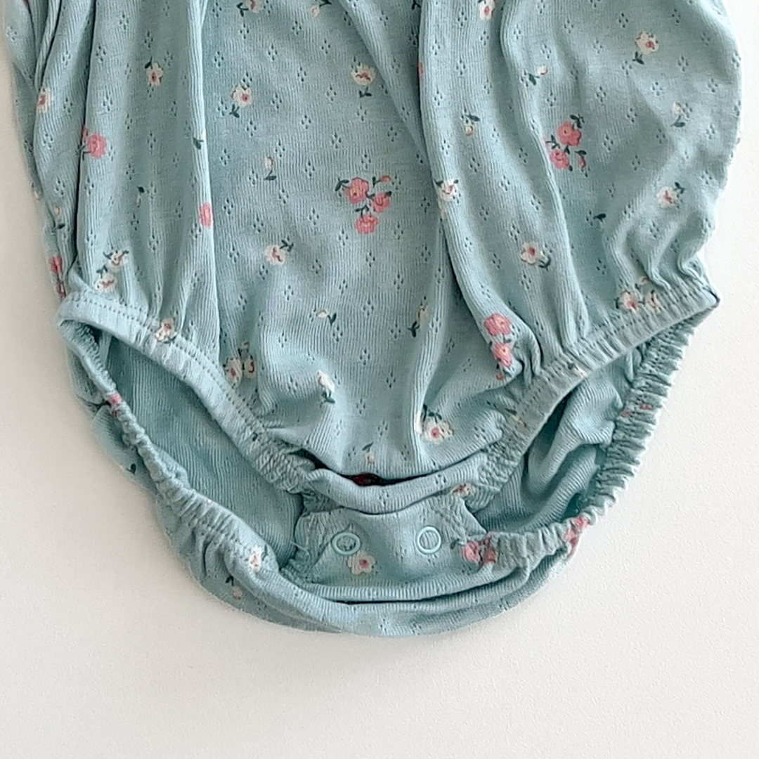 M&S FLORAL POINTELLE FANCY ONESIE