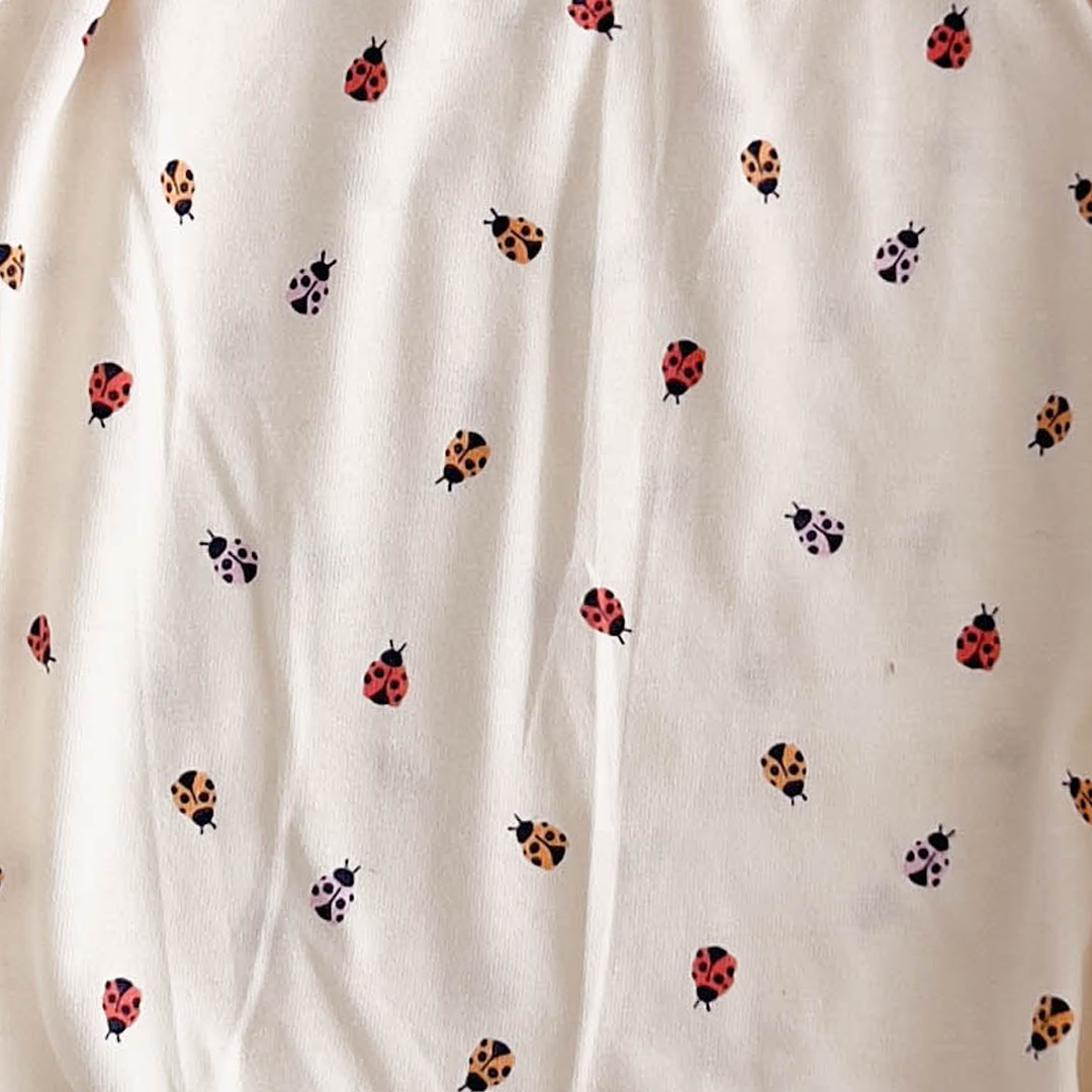 LADYBUG PATTERNED FANCY ONESIE