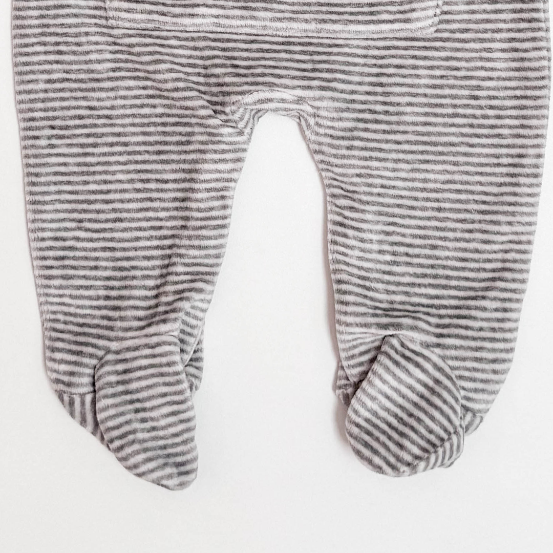 GREY WHITE STRIPED DUNGAREE WITH SOCKS