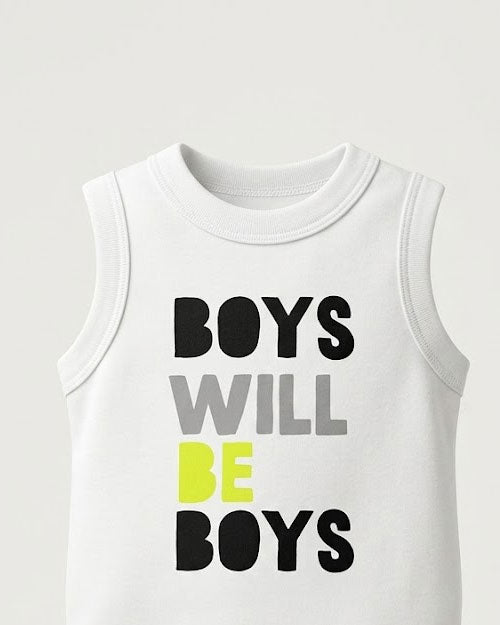 Boys printed onesie