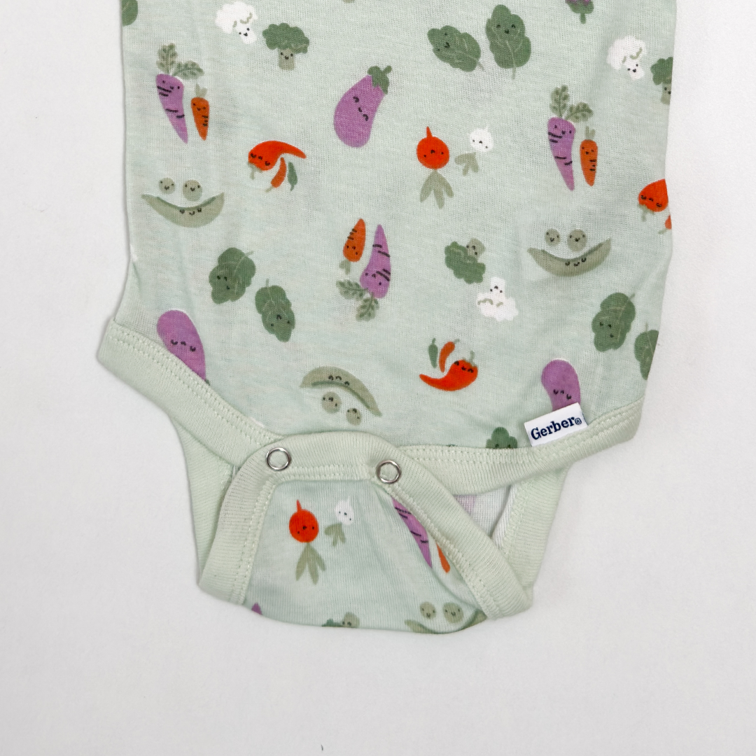 GREEN VEG PRINTED ONESIES