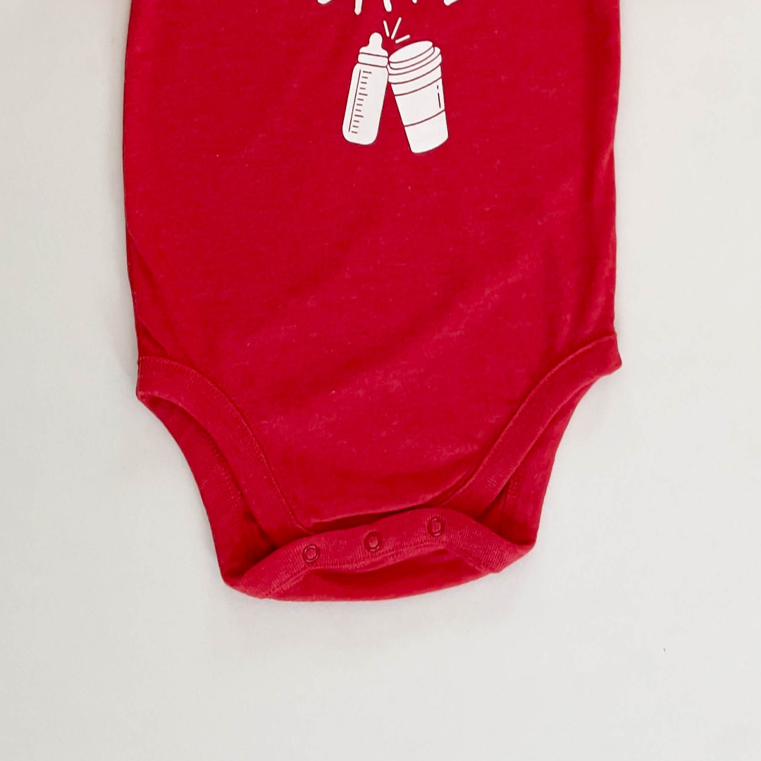 RED PRINTED ONESIE