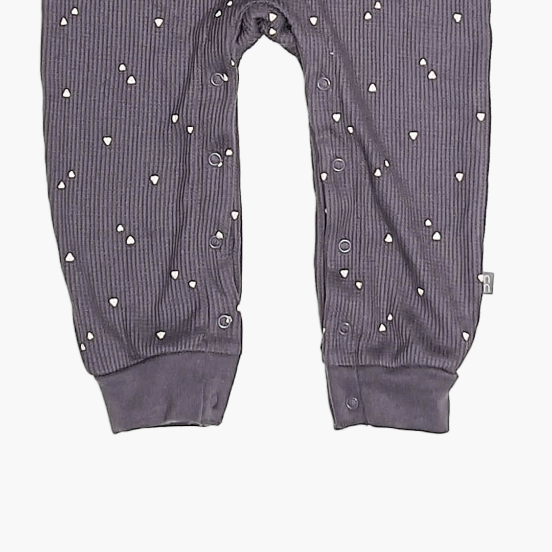 DARL GREY PATTERNED KNITTED ROMPER