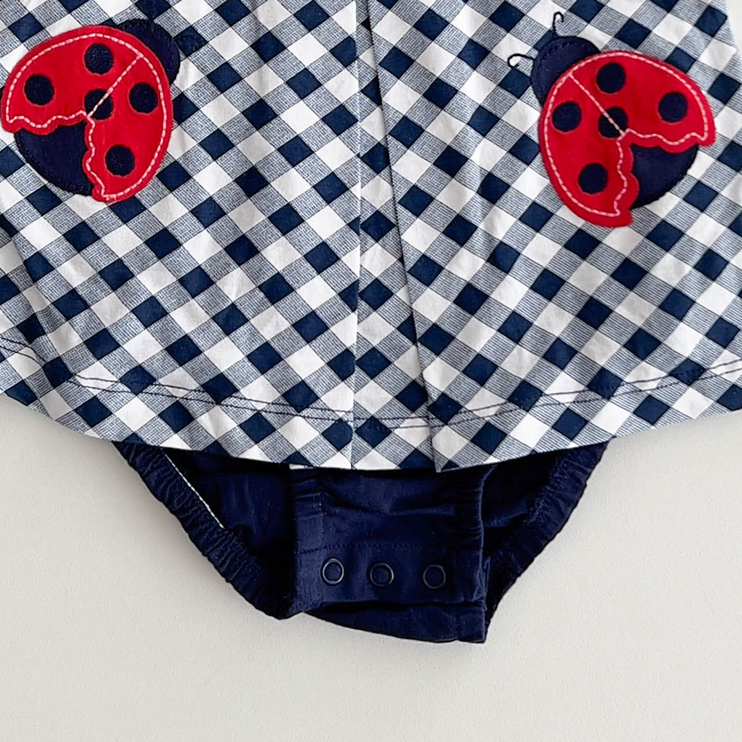 NAVY BLUE CHECKED FROCK