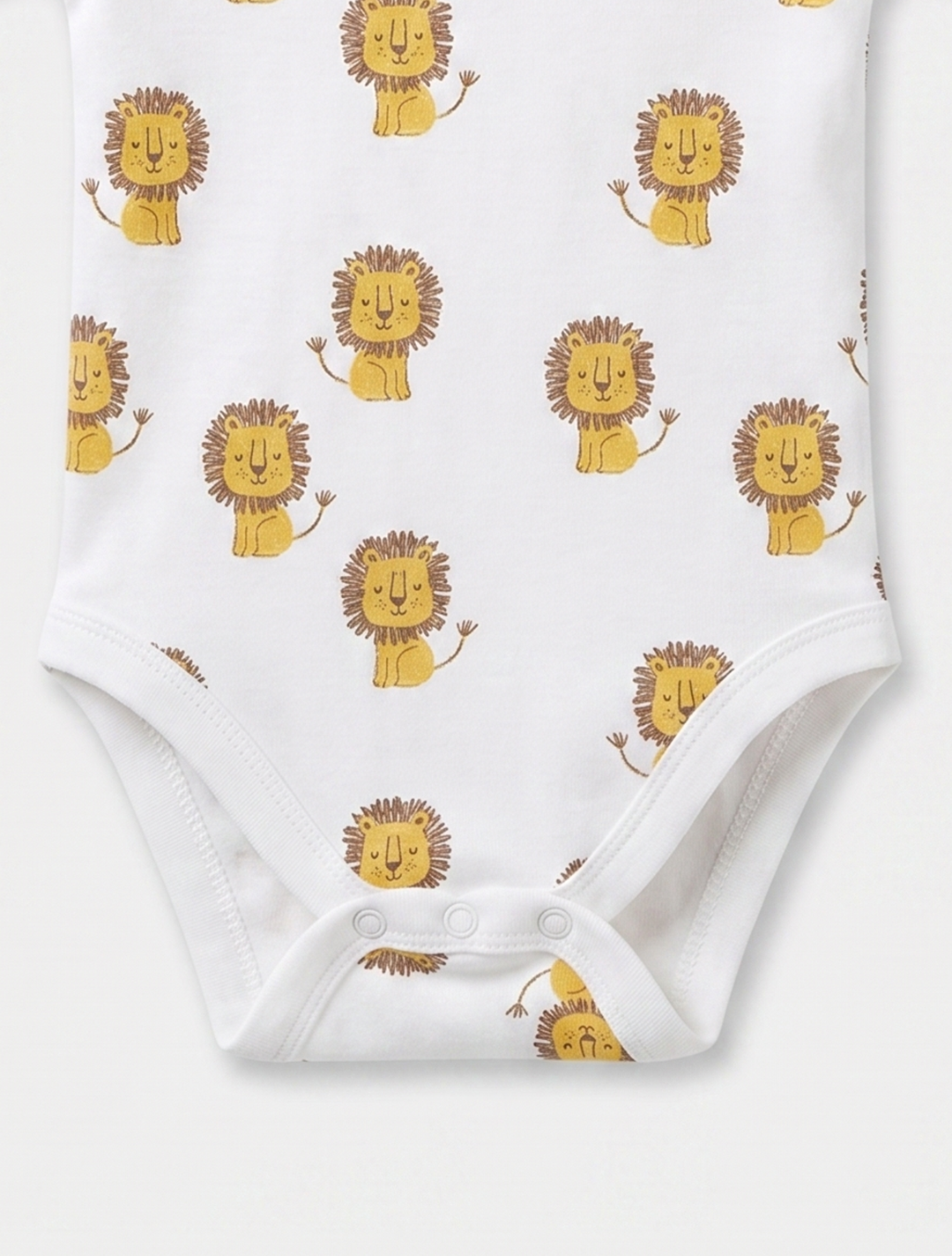 WHITE LION PRINTED ONESIE