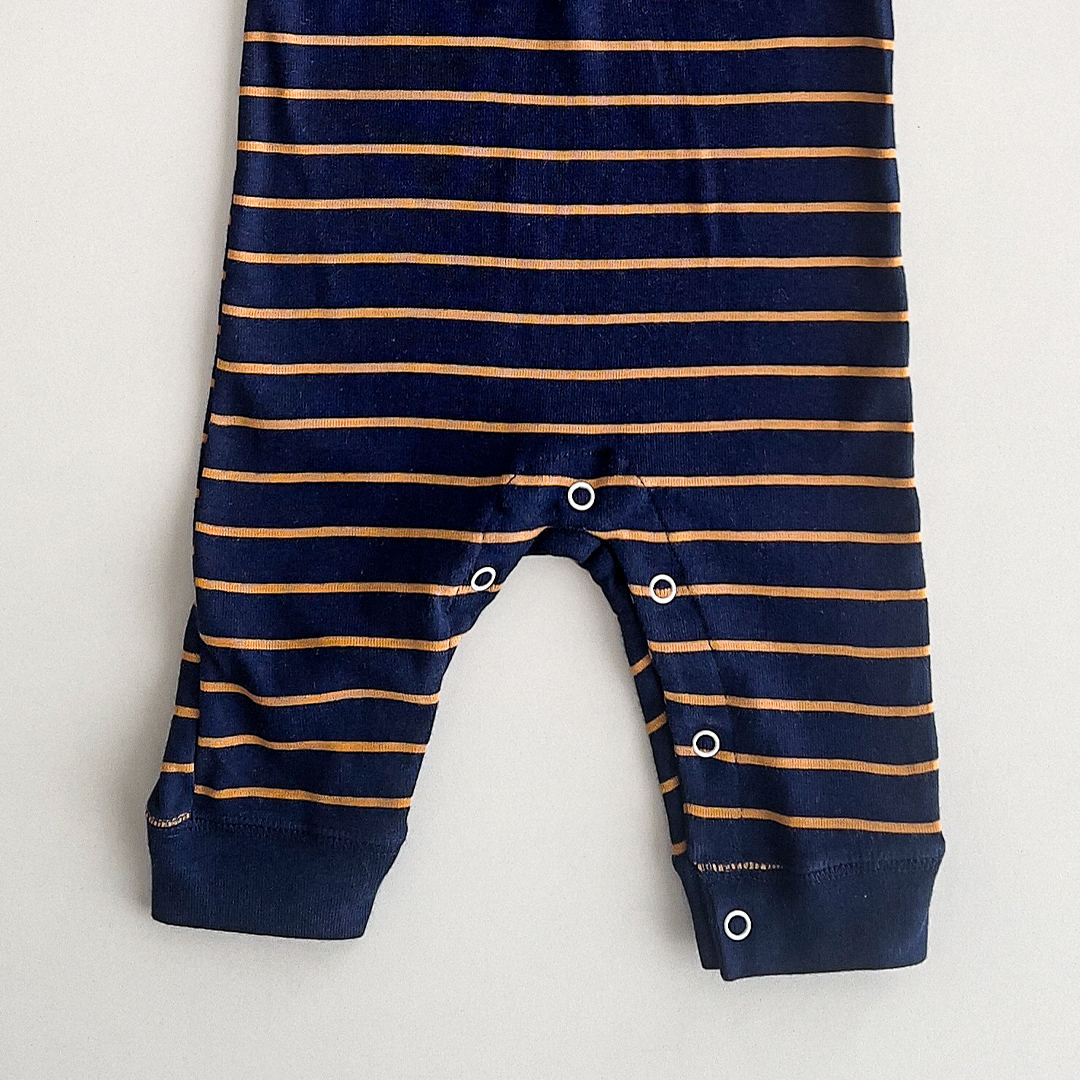 NAVY BLUE STRIPED ROMPER
