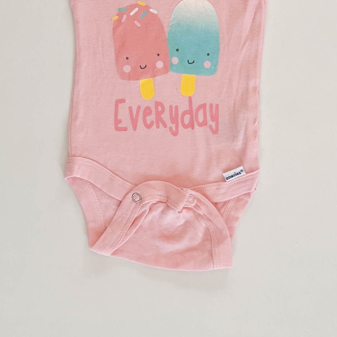 PINK GIRLS PRINTED ONESIE