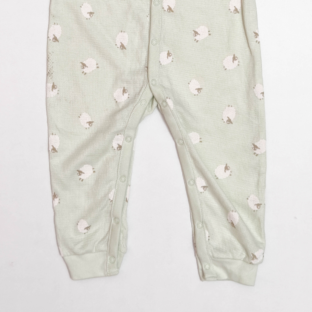 PASTEL GREEN KNITTTED ROMPER