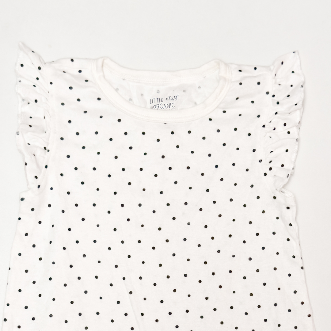 WHITE POLKA DOTTED JUMPSUIT