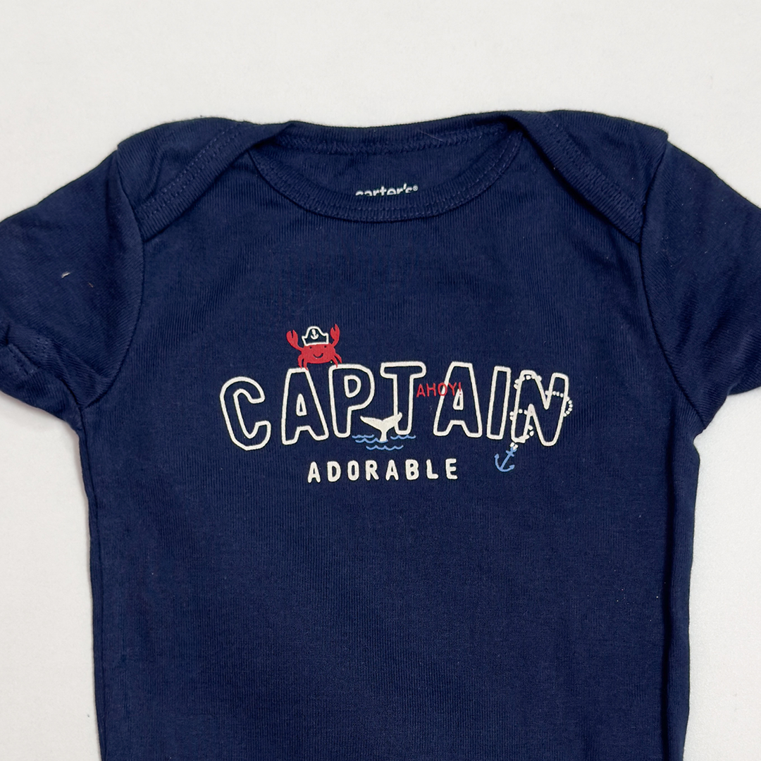 NAVY BLUE CAPTAIN ONESIE