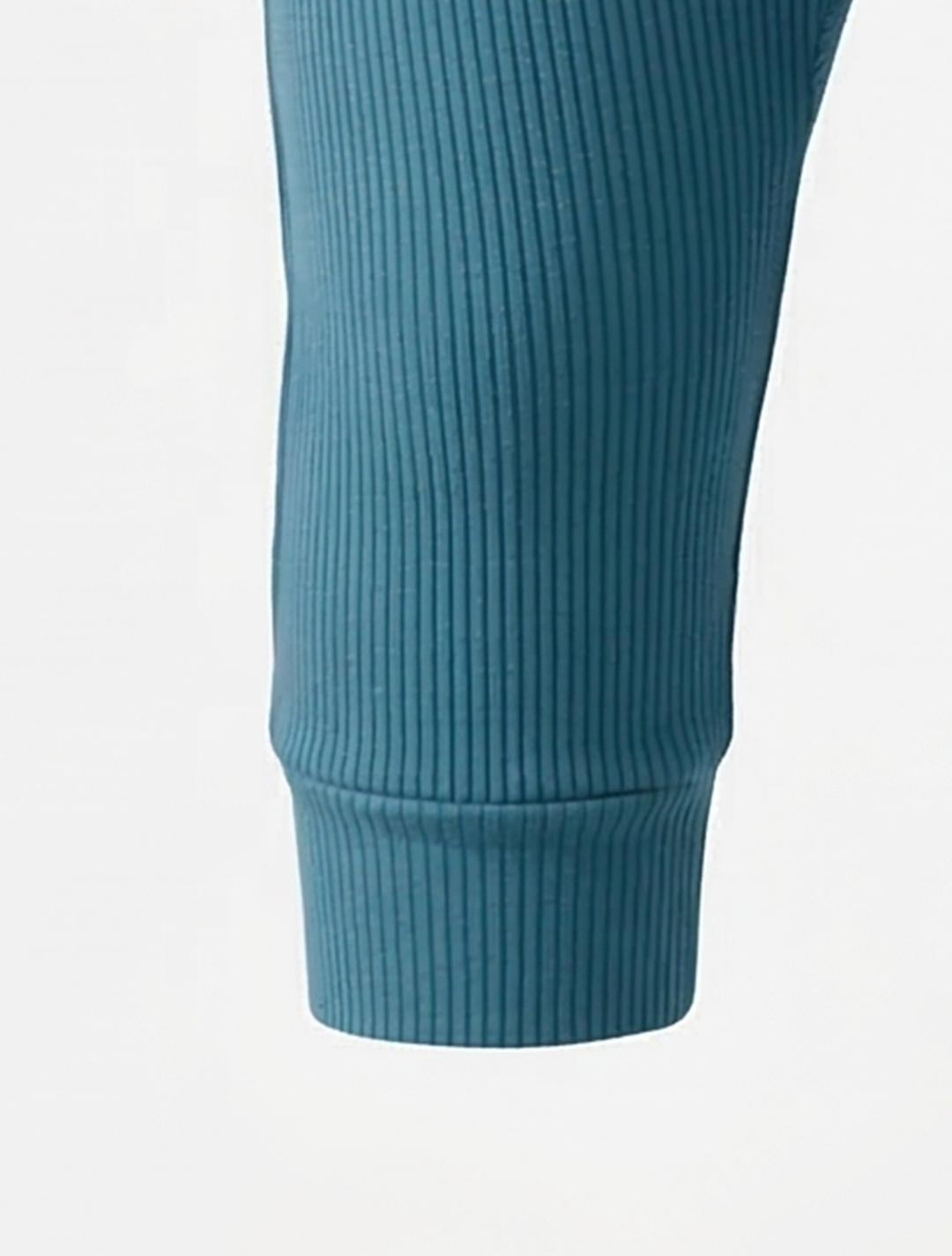 TEAL BLUE RIBBED VISCOUS  ROMPER