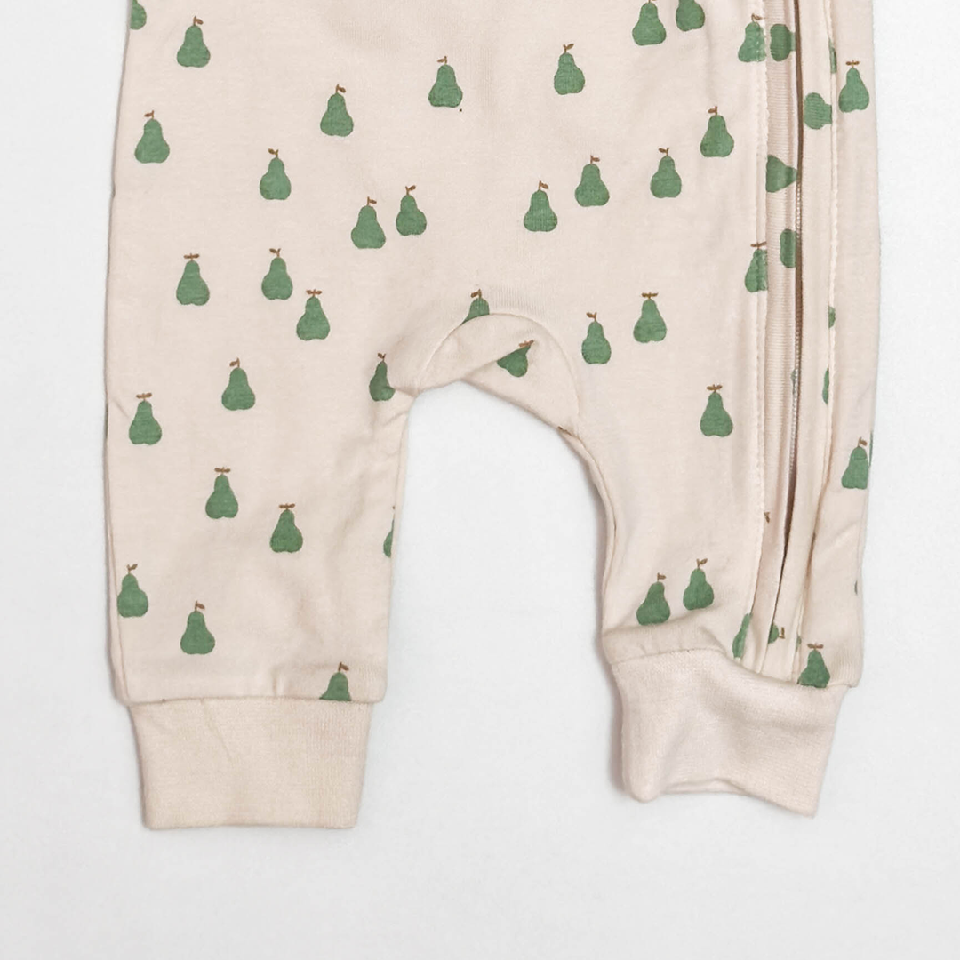 BEIGE PEAR ZIPPER ROMPER